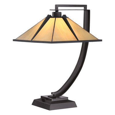 Luminosa Lighting Elstead Pomeroy 1 Light Table Lamp Western Bronze from B&Q