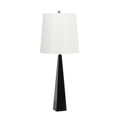 Luminosa Lighting Luminosa Ascent Table Lamp With Round Tapered ShadeBlack from B&Q