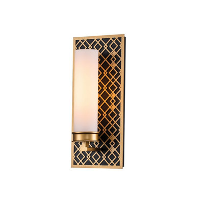 Luminosa Lighting Luminosa Ziggy Bathroom Wall LampLacquered Gold Ip44 from B&Q