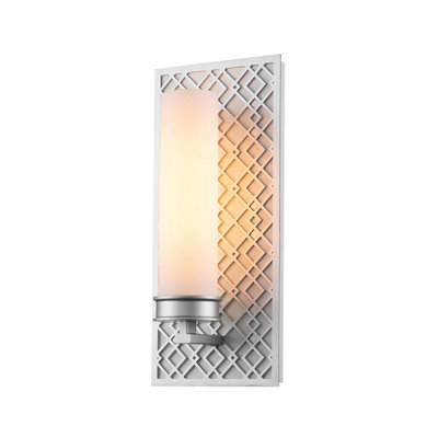 Luminosa Lighting Luminosa Ziggy Bathroom Wall LampLacquered Silver Ip44 from B&Q