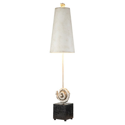 Luminosa Lighting Elstead Swirl Table LampBone White And Black from B&Q