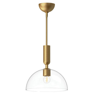 Luminosa Lighting Elstead Alora Mood Jude Dome Pendant Ceiling Light Contemporary Brushed Gold 1X E27 from B&Q