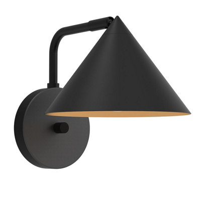 Luminosa Lighting Elstead Alora Mood Remyck Dome Wall Lamp Contemporary Matt Black 1X E27 from B&Q