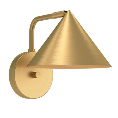 Luminosa Lighting Elstead Alora Mood Remyck Dome Wall Lamp Contemporary Brushed Gold 1X E27 from B&Q