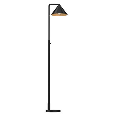Luminosa Lighting Elstead Alora Mood Remyck Floor Lamp Contemporary Matt Black 1X E27 from B&Q