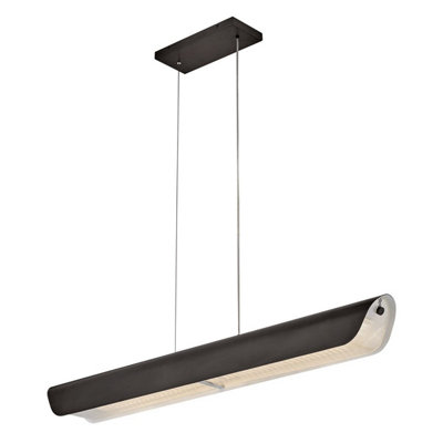 Luminosa Lighting Elstead Hinkley Arco Led Bar Pendant Ceiling Light Contemporary Black Oxide 3000K from B&Q