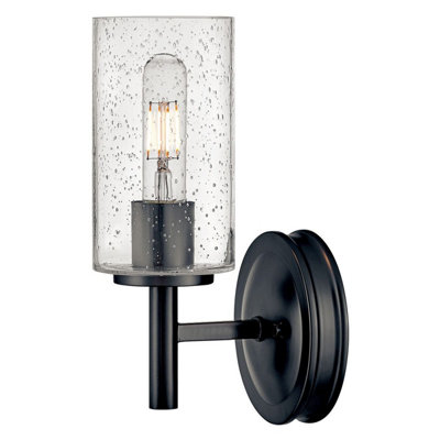 Luminosa Lighting Elstead Hinkley Collier Wall Lamp Contemporary Black Oxide 1X E27 from B&Q