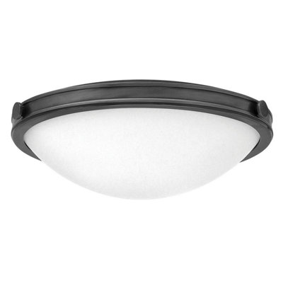 Luminosa Lighting Elstead Hinkley Collier Flush Ceiling Light Contemporary Black Oxide 3X E27 from B&Q