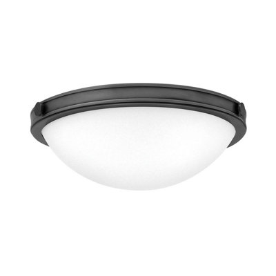 Luminosa Lighting Elstead Hinkley Collier Flush Ceiling Light Contemporary Black Oxide 2X E27 from B&Q
