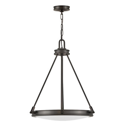Luminosa Lighting Elstead Hinkley Collier Pendant Ceiling Light Contemporary Black Oxide 4X E14 from B&Q