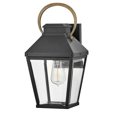 B&Q -  Elstead Hinkley Dawson Outdoor Wall Lantern Traditional BlackBurnished Bronze Accent Ip44 1X E27