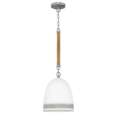 Luminosa Lighting Elstead Hinkley Nash Dome Pendant Ceiling Light Traditional Antique Nickel 1X E27 from B&Q