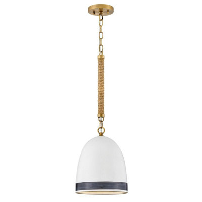 Luminosa Lighting Elstead Hinkley Nash Dome Pendant Ceiling Light Traditional Heritage Brass 1X E27 from B&Q
