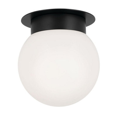 Luminosa Lighting Elstead Kichler Albers Globe Ceiling Light Contemporary Black 1X E27 from B&Q