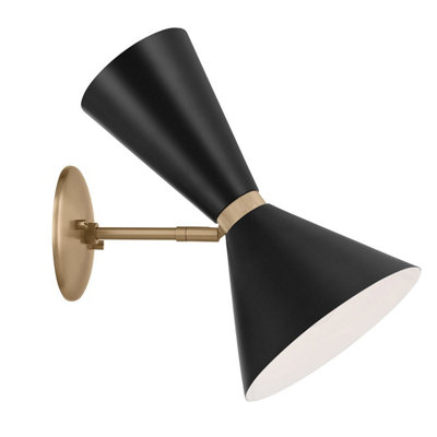 Luminosa Lighting Elstead Kichler Phix Single Spotlight Contemporary Champagne BronzeBlack 2X E27 from B&Q