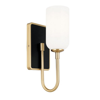 Luminosa Lighting Elstead Kichler Solia Wall Lamp Contemporary Champagne BronzeBlack 3000K Ip44 1X G9 from B&Q