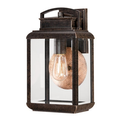 Elstead Byron 1 Light Outdoor Medium Wall Lantern Light Imperial Bronze Ip44E27 from B&Q