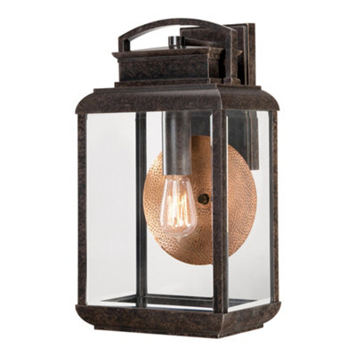 Elstead Byron 1 Light Outdoor Large Wall Lantern Light Imperial Bronze Ip44E27 from B&Q