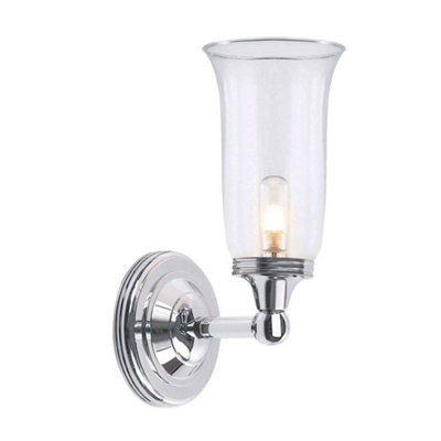 Luminosa Lighting Luminosa Austen 1 Light Bathroom Wall Light Polished Chrome Ip44G9 from B&Q