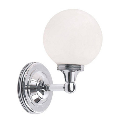 Luminosa Lighting Luminosa Austen 1 Light Bathroom Wall Light Polished Chrome Ip44G9 from B&Q
