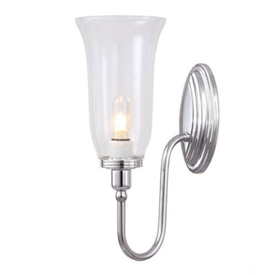 Luminosa Lighting Luminosa Blake 1 Light Bathroom Wall Light Polished Chrome Ip44G9 from B&Q