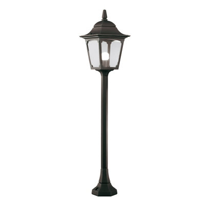 Elstead Chapel 1 Light Outdoor Post Lantern Black Ip44E27