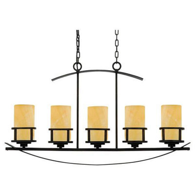 Elstead Lighting Kyle 5 Light Island LightImperial Bronze from B&Q