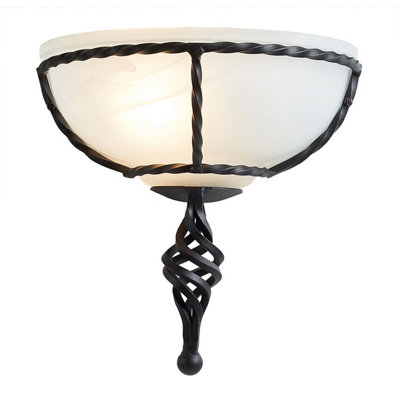 Elstead Pembroke 1 Light Indoor Wall Uplighters BlackE27 from B&Q