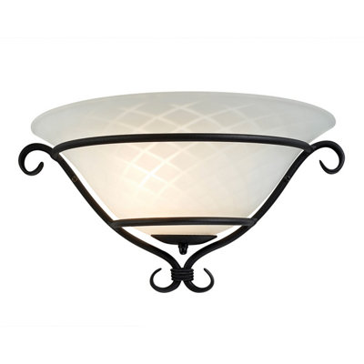 Elstead Torchiere 1 Light Indoor Wall Uplighters BlackE27 from B&Q