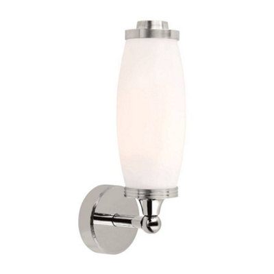 Luminosa Lighting Luminosa Eliot 1 Light Bathroom Wall Light Polished Chrome Ip44G9 from B&Q