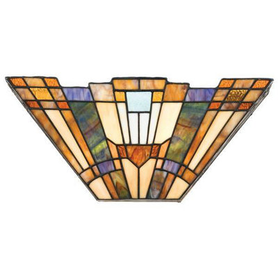 Elstead Inglenook 2 Light Tiffany Uplighters Tiffany GlassE14 from B&Q