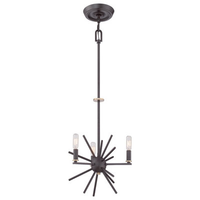 Elstead Lighting Carnegie 3 Light ChandelierWestern Bronze from B&Q