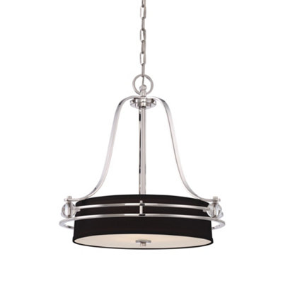 Luminosa Ing Elstead Gotham 4 Ceiling Pendant Imperial E27 Light/Silver