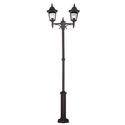 Elstead Chapel 2 Light Twin Outdoor Post Lantern Black Ip44E27