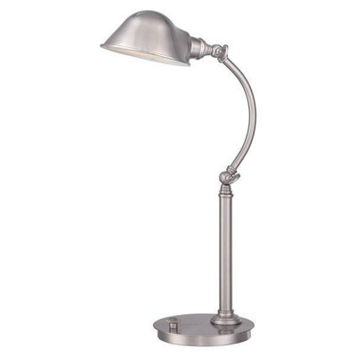 Elstead Lighting Thompson Led Table Lamp In Brushed Nickel