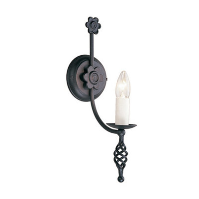 Luminosa Ing Elstead Belfry 1 Indoor Candle Wall E14 Light/Black