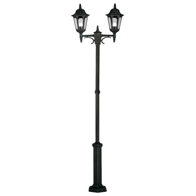 B&Q -  Elstead Parish 2 Light Twin Outdoor Post Lantern Black Ip44E27