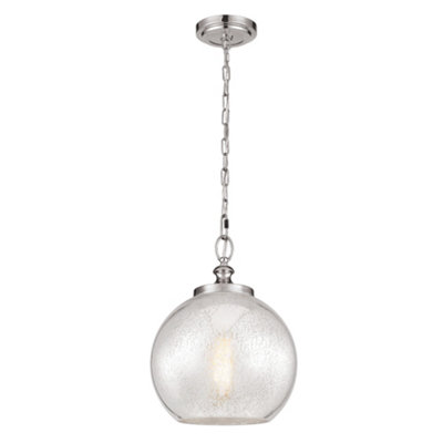 Elstead Lighting Tabby 1 Light PendantBrushed Steel from B&Q