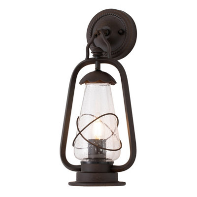 B&Q -  Miners 1 Light Outdoor Wall Lantern Light Old Bronze Ip44E14