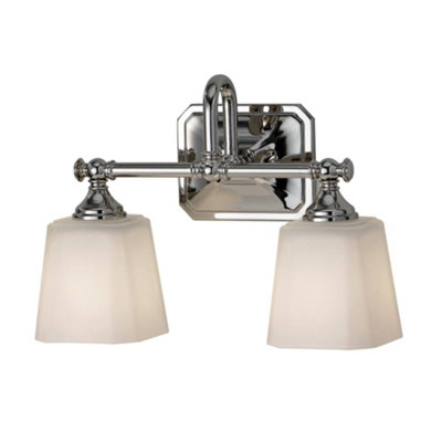 Luminosa Lighting Luminosa Concord 2 Light Bathroom Over Mirror Light Polished Chrome Ip44G9 from B&Q