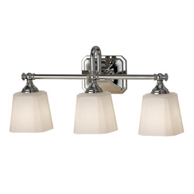 B&Q -  Elstead Concord 3 Light Bathroom Over Mirror Light Polished Chrome Ip44G9