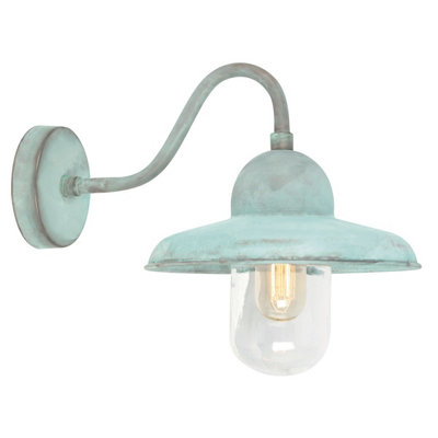 Elstead Somerton 1 Light Outdoor Fisherman Dome Wall Light Verdi Ip44E27
