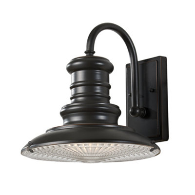 Elstead Redding Station 1 Light Outdoor Medium Dome Wall Lantern Light Restoration Bronze Ip44E27