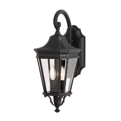 Elstead Cotswold Lane 2 Light Outdoor Medium Wall Lantern Light Black Ip44E14 from B&Q