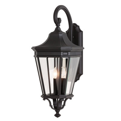 Elstead Cotswold Lane 3 Light Outdoor Large Wall Lantern Black Ip44E14 from B&Q