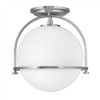 Luminosa Lighting Luminosa Hinkley Somerset Globe Ceiling Light Brushed Nickel from B&Q