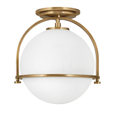 Luminosa Lighting Luminosa Hinkley Somerset Globe Ceiling Light Heritage Brass from B&Q