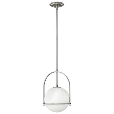 Luminosa Lighting Luminosa Hinkley Somerset Globe Pendant Ceiling Light Brushed Nickel from B&Q