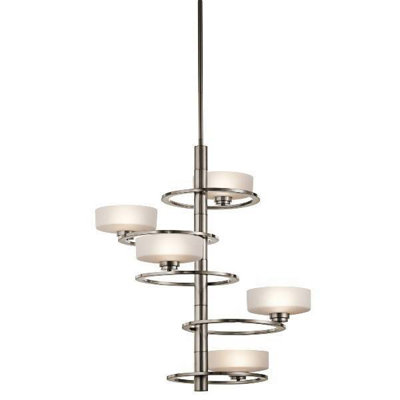 Elstead Lighting Aleeka 5 Light Tall ChandelierClassic Pewter from B&Q
