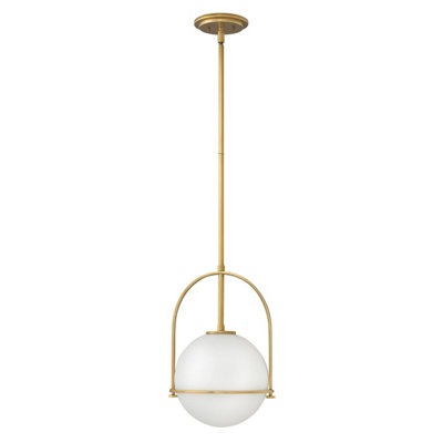 Luminosa Lighting Luminosa Hinkley Somerset Globe Pendant Ceiling Light Heritage Brass from B&Q